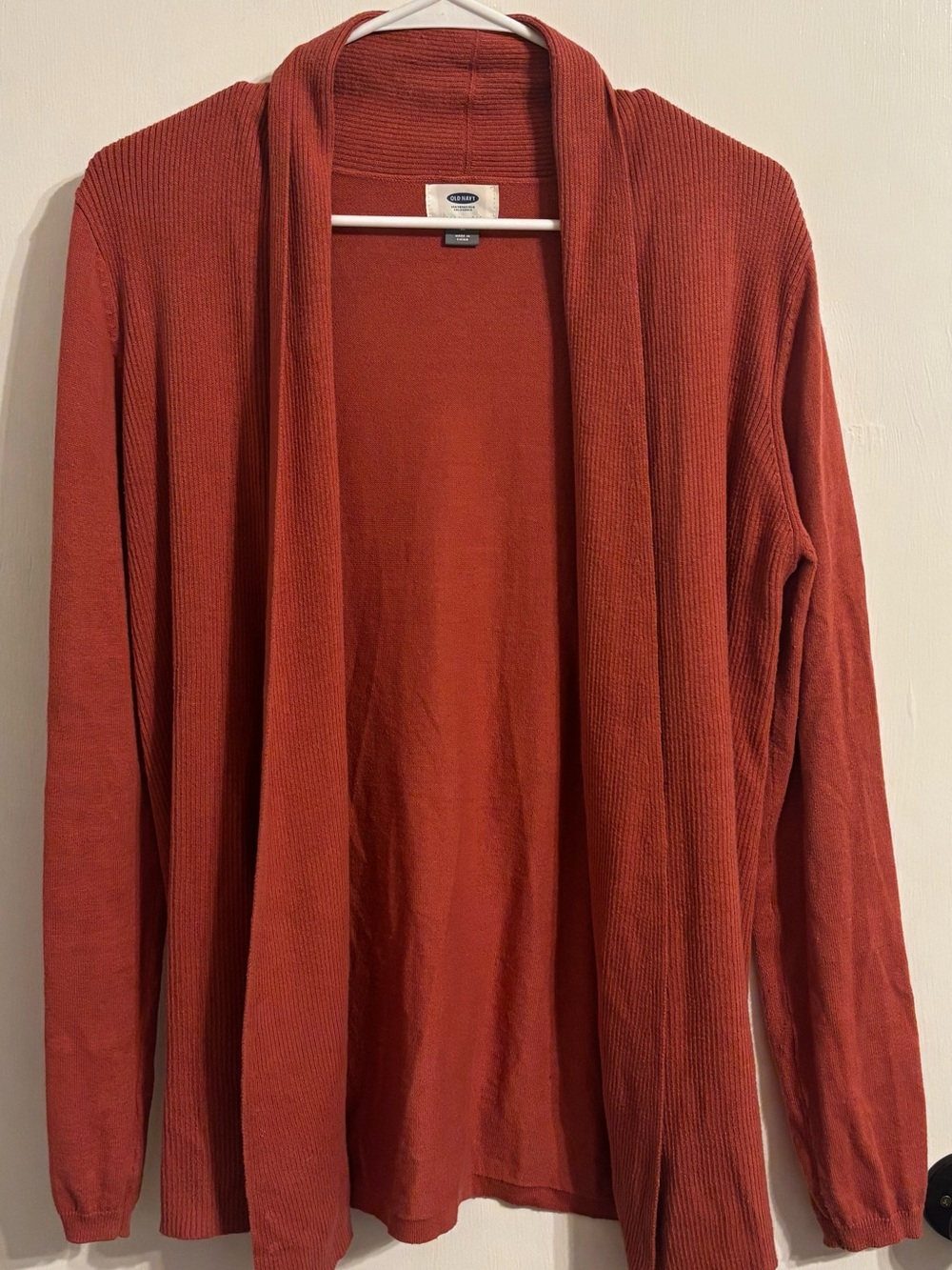Old Navy Open-Front Rust-Red Cardigan